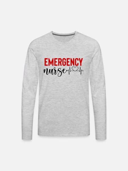 Emergency Nurse - Men's Premium Long Sleeve T-Shirt - heather gray