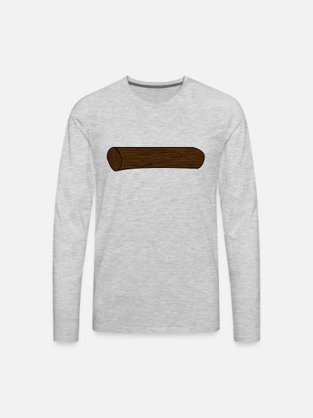 Log - Men's Premium Long Sleeve T-Shirt - heather gray