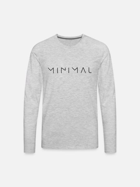 Minimal - Men's Premium Long Sleeve T-Shirt - heather gray