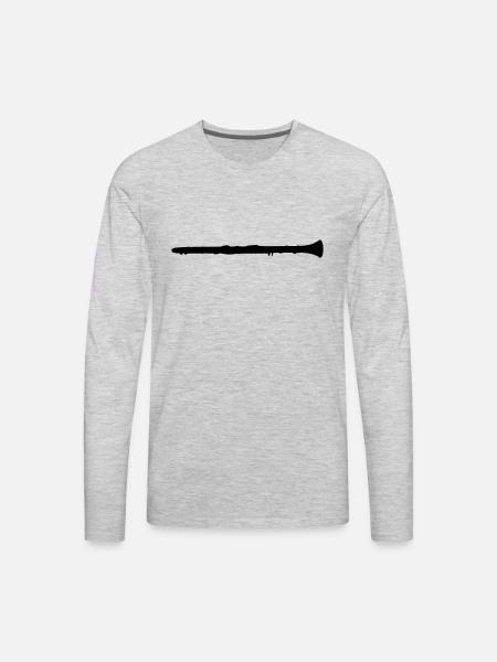 clarinet - Men's Premium Long Sleeve T-Shirt - heather gray