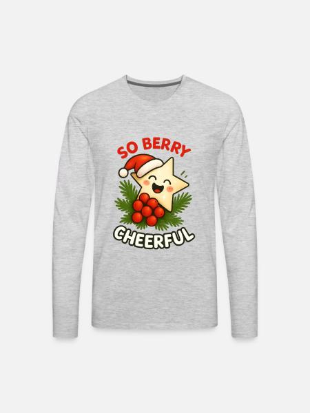 So Berry Cheerful - Men's Premium Long Sleeve T-Shirt - heather gray