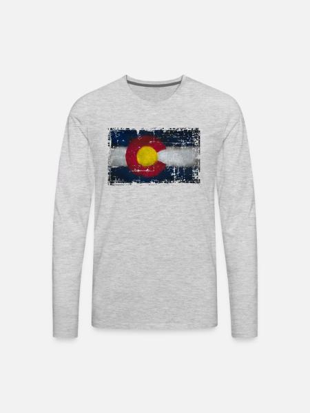 colorado colors - Men's Premium Long Sleeve T-Shirt - heather gray