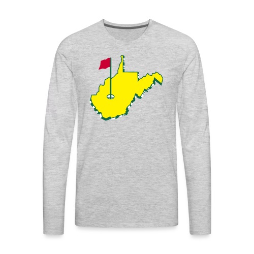 West Virginia Golf (Full) - Men's Premium Long Sleeve T-Shirt