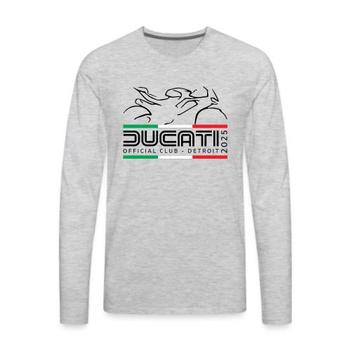 Single Logo 2025 White and Gray - Men's Premium Long Sleeve T-Shirt