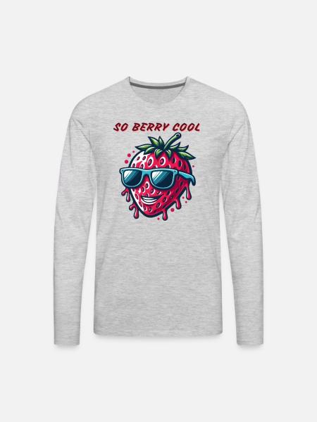 So Berry Cool - Men's Premium Long Sleeve T-Shirt - heather gray