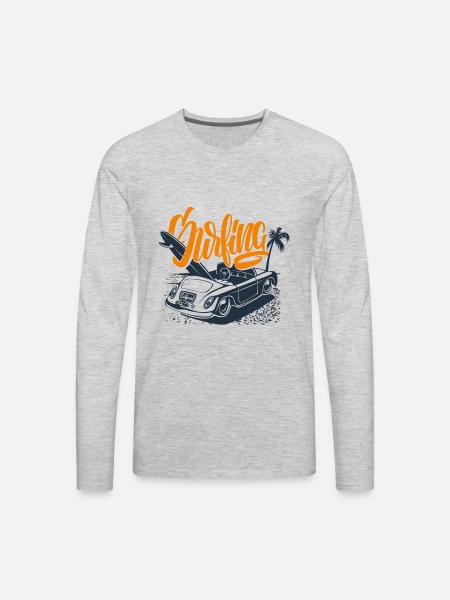 Surfing collection - Men's Premium Long Sleeve T-Shirt - heather gray