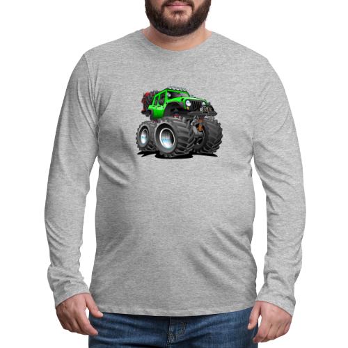 Off road 4x4 gecko green jeeper cartoon - Men's Premium Long Sleeve T-Shirt