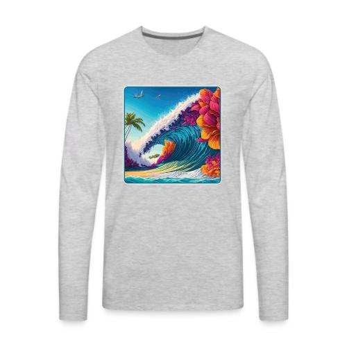 Giant Shore Pound Wave - Men's Premium Long Sleeve T-Shirt