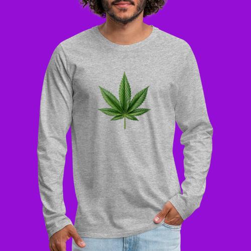 Cannabis Leaf - Men's Premium Long Sleeve T-Shirt