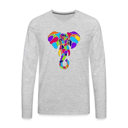 Art Deco elephant - Men's Premium Long Sleeve T-Shirt
