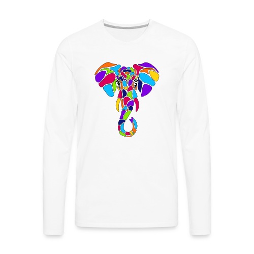 Art Deco elephant - Men's Premium Long Sleeve T-Shirt