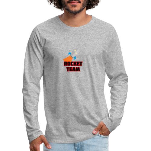 Rocket Team Logo Red Text - Men's Premium Long Sleeve T-Shirt