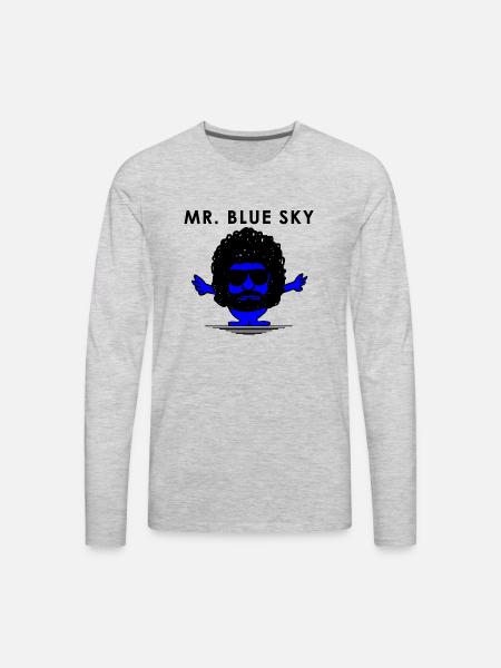 Mr Blue Sky cartoon - Men's Premium Long Sleeve T-Shirt - heather gray