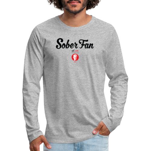 Sober Fan Logo Tee BW35 - Men's Premium Long Sleeve T-Shirt