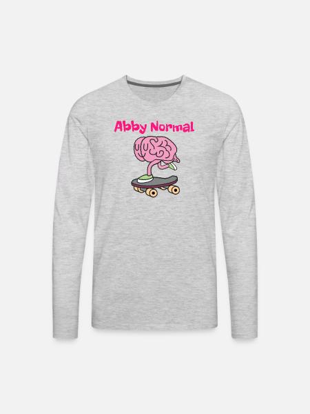 Abby Normal Brainskating - Men's Premium Long Sleeve T-Shirt - heather gray