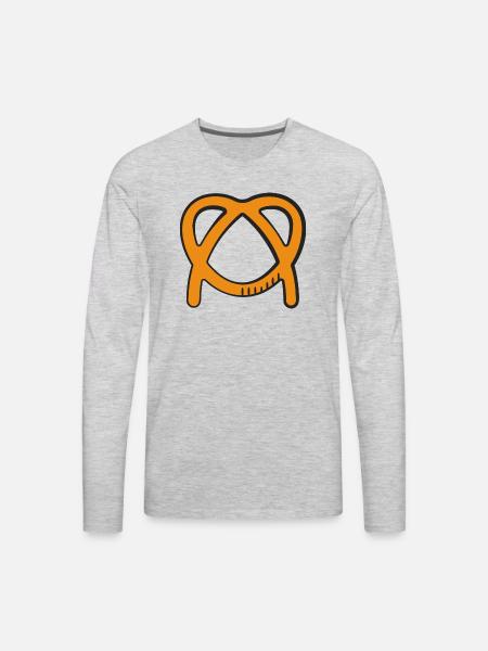 Pretzel - Men's Premium Long Sleeve T-Shirt - heather gray