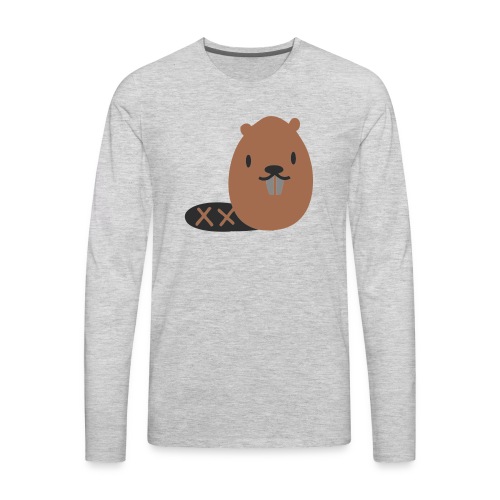 Cute Beaver - Men's Premium Long Sleeve T-Shirt