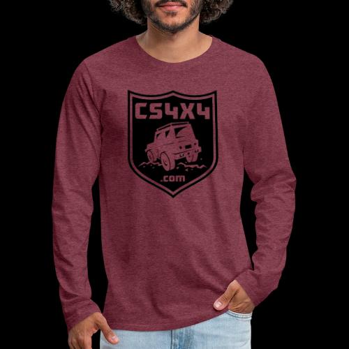CS4x4 Black Shield - Men's Premium Long Sleeve T-Shirt