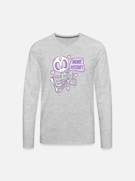Radiate Positivity - Men's Premium Long Sleeve T-Shirt - heather gray