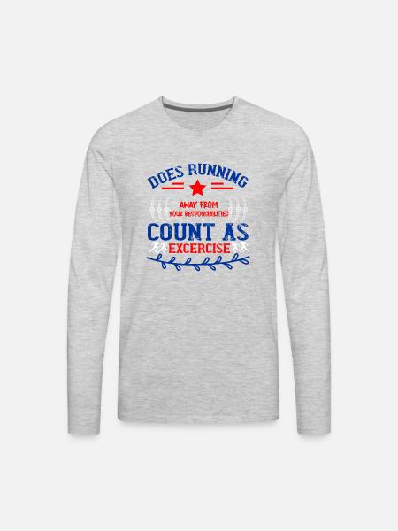 Running away from responsibilities - Men's Premium Long Sleeve T-Shirt - heather gray