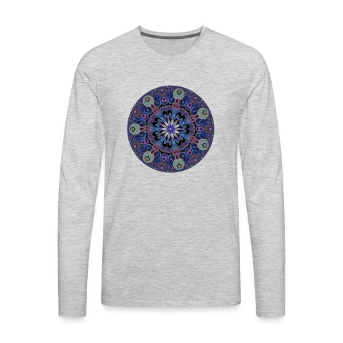 purple fractal pattern - Men's Premium Long Sleeve T-Shirt