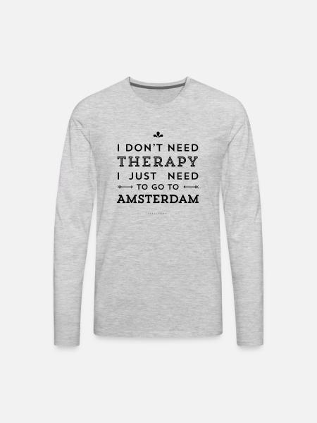 Amsterdam - Men's Premium Long Sleeve T-Shirt - heather gray