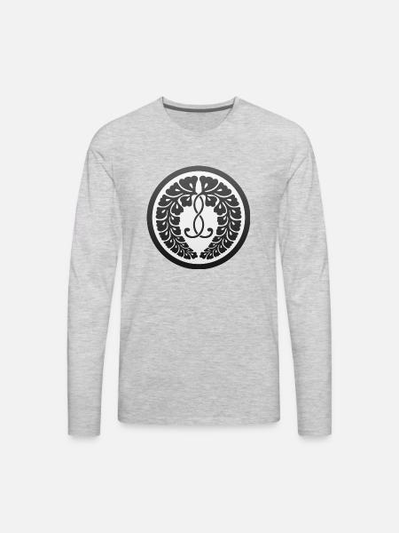 Tsuhima Fujiwara Clan - Men's Premium Long Sleeve T-Shirt - heather gray