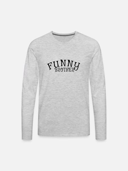 FUNNY BRO - Men's Premium Long Sleeve T-Shirt - heather gray