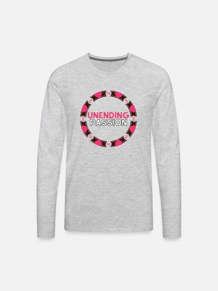 Unending Passion - Men's Premium Long Sleeve T-Shirt - heather gray