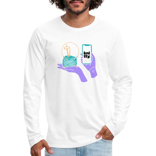 Crafty elements for yarny types - Men's Premium Long Sleeve T-Shirt