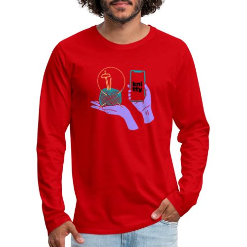 Crafty elements for yarny types - Men's Premium Long Sleeve T-Shirt