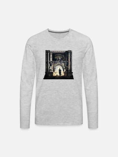 heaven's gate - Men's Premium Long Sleeve T-Shirt - heather gray