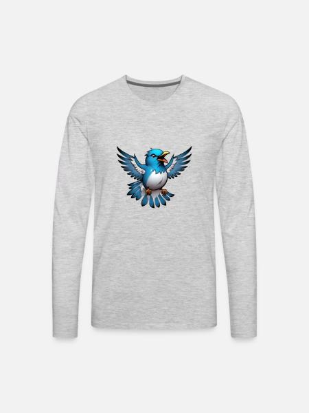Twitter - Men's Premium Long Sleeve T-Shirt - heather gray