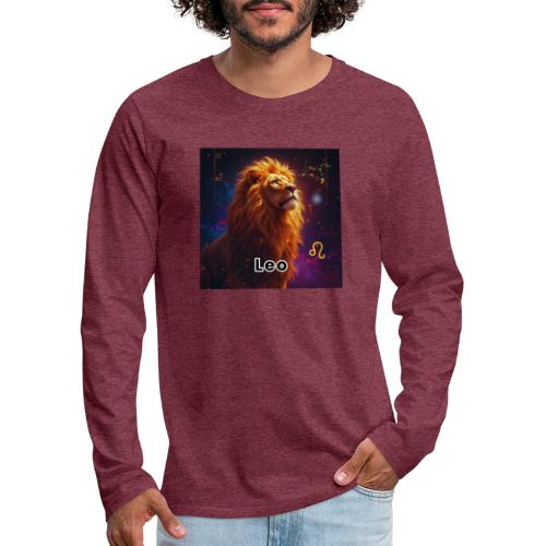 Leo zodiac designs, constellations, universe - Men's Premium Long Sleeve T-Shirt