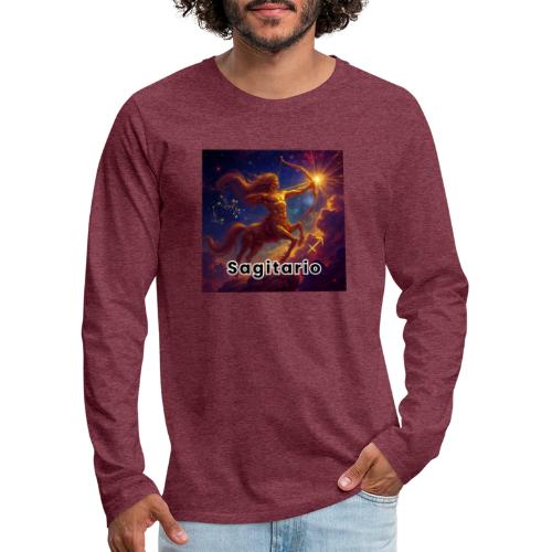 Sagittarius zodiac designs, constellations, univer - Men's Premium Long Sleeve T-Shirt