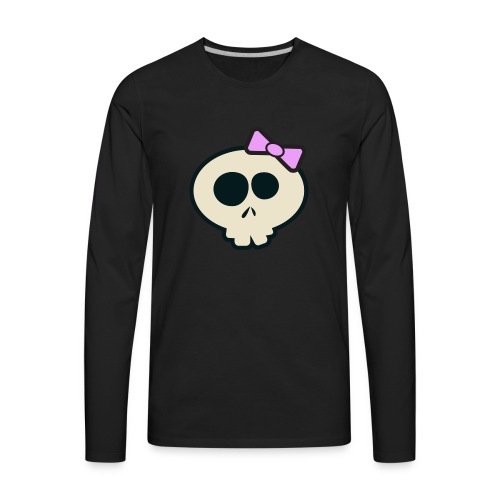 Cute Skull Lavender - Men's Premium Long Sleeve T-Shirt
