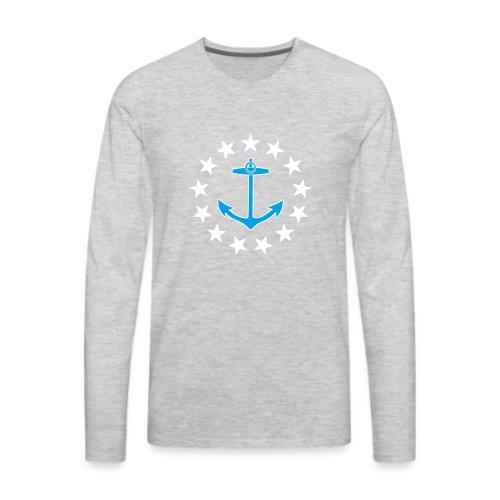 Mary& Blake Logo (Teal and White) - Men's Premium Long Sleeve T-Shirt