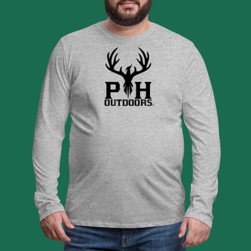 PH Outdoors® Black Logo - Men's Premium Long Sleeve T-Shirt
