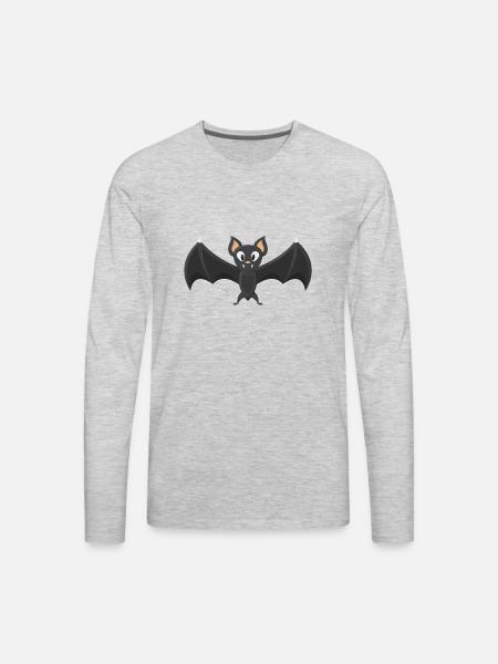 Cutie Bat - Men's Premium Long Sleeve T-Shirt - heather gray
