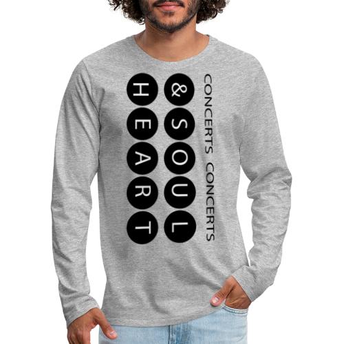 Heart & Soul concerts text design 2021 flip - Men's Premium Long Sleeve T-Shirt