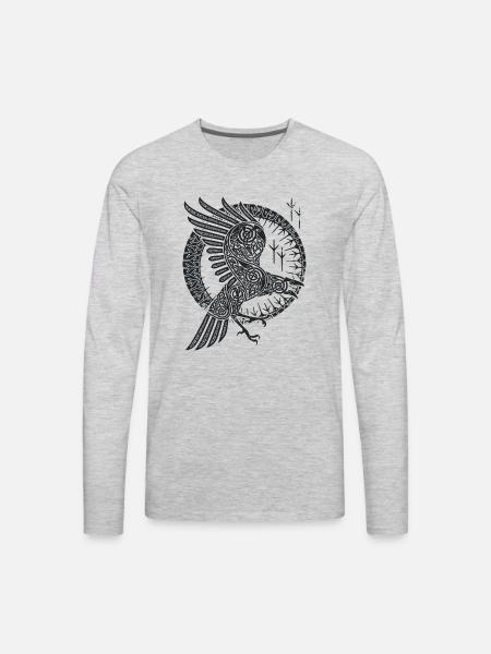 RAGNAR'S RAVEN - Men's Premium Long Sleeve T-Shirt - heather gray