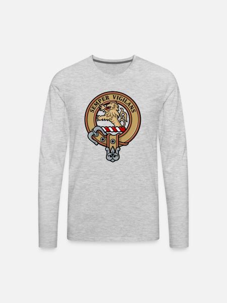 Clan Wilson Crest - Men's Premium Long Sleeve T-Shirt - heather gray