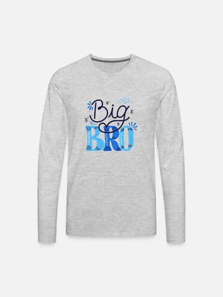 Big Bro - Men's Premium Long Sleeve T-Shirt - heather gray