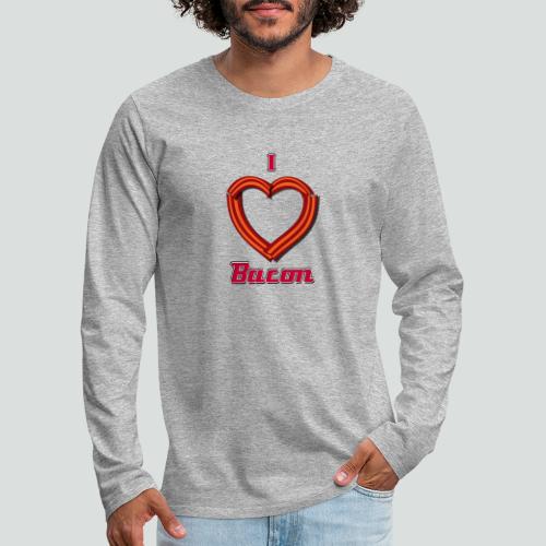 i heart bacon - Men's Premium Long Sleeve T-Shirt