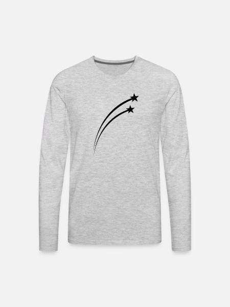 Twin Shooting Star Meteor Arc - Men's Premium Long Sleeve T-Shirt - heather gray