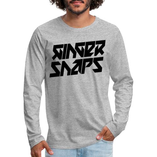 Ginger Snap5 logo (two lines black) - Men's Premium Long Sleeve T-Shirt