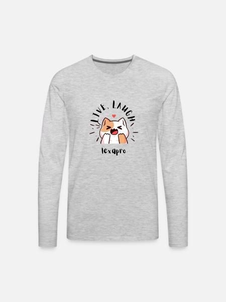 Live Laugh - Men's Premium Long Sleeve T-Shirt - heather gray