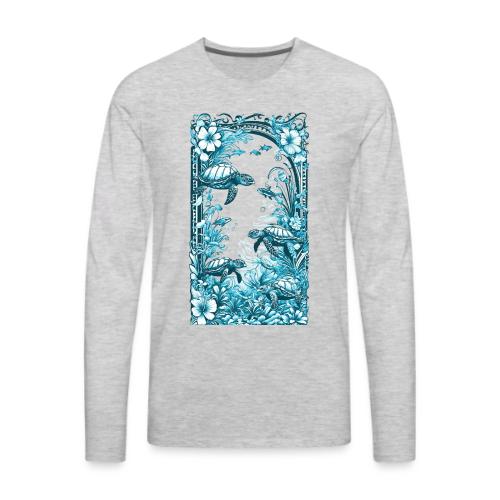 Sea Turtle Forest - Men's Premium Long Sleeve T-Shirt