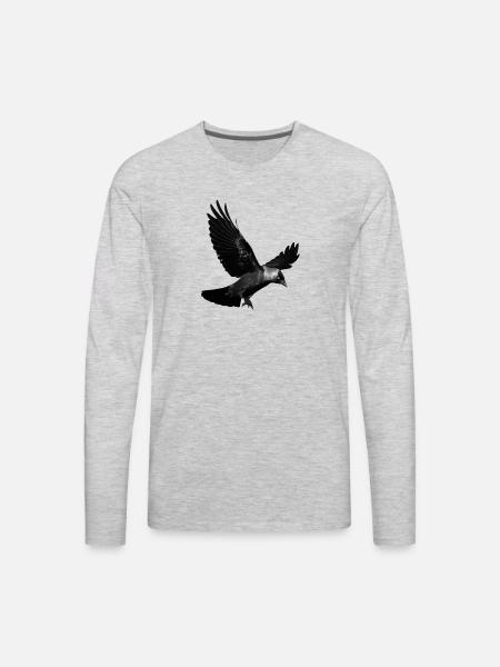 Raven landing - Men's Premium Long Sleeve T-Shirt - heather gray