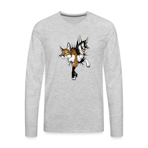 STUCK Foxes (double-sided) - Men's Premium Long Sleeve T-Shirt